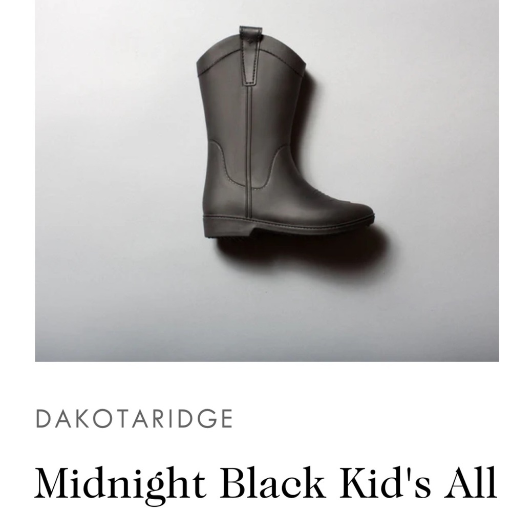 Stylish Black Kids' Rain Boots